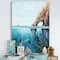 Designart - Underwater Fairy And Shark Ocean And MountaIn World - Nautical &#x26; Coastal Canvas Wall Art Print